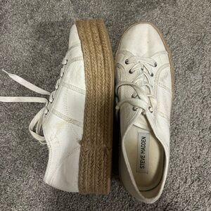Steve Madden White Platform Sneakers (8.5)